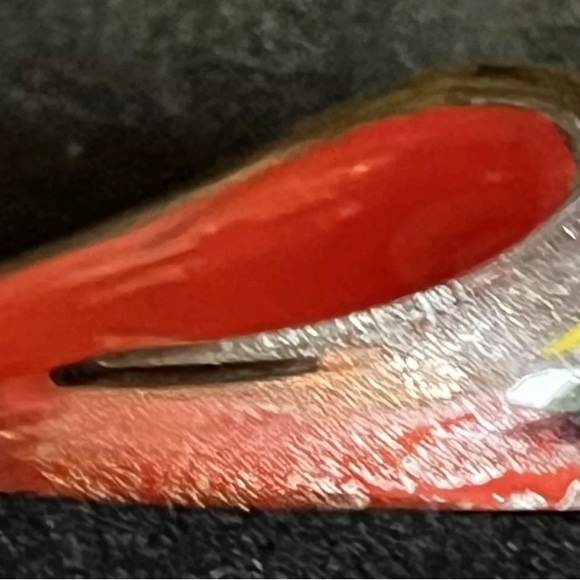 Beautiful Murano Style Glass Ring  with Iridescent Foil Approx Size 9 - Picture 4 of 8